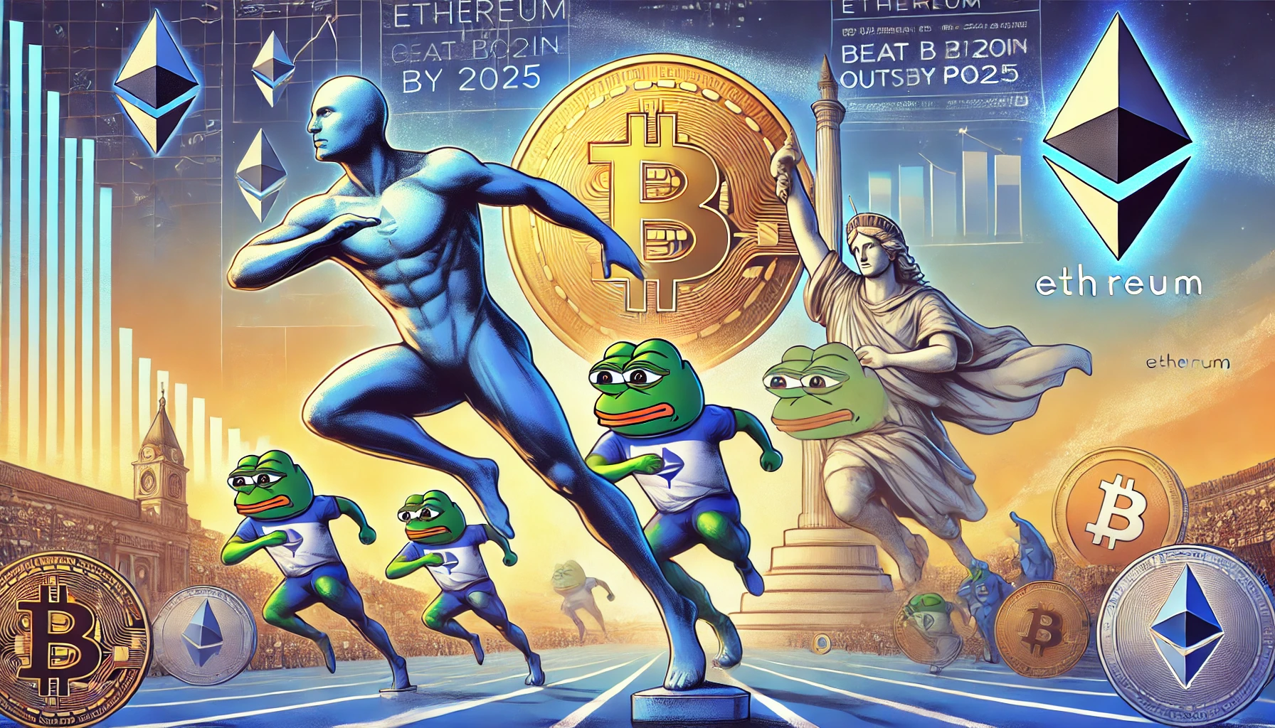 Ethereum könnte 2025 Bitcoin schlagen, während WEPE besser als PEPE ist